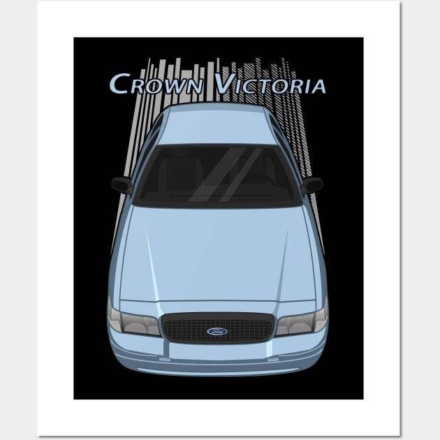 Ford Crown Victoria Police Interceptor - Light Ice Blue Wall Art by V8social